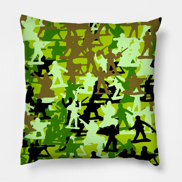 Camouflage Green Soldier Army Man Pillow by inotyler