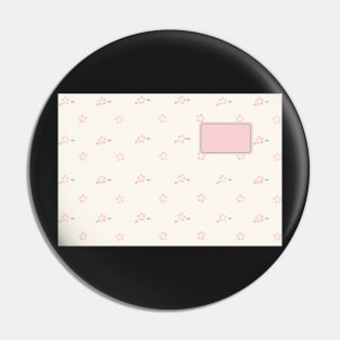 Back to School Girly Pastel Coquette Floral Pattern for notebooks Pin