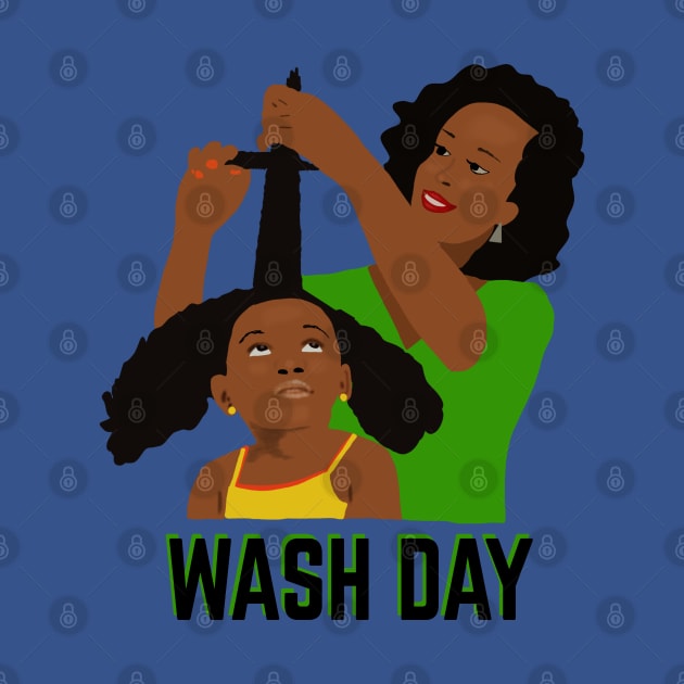 Wash Day Black Mom Styling Daughter Natural Hair by blackartmattersshop