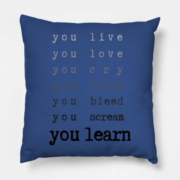 You Learn - Jagged Little Pill Pillow by sammimcsporran