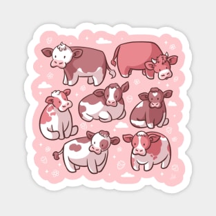 Strawberry Cows Magnet