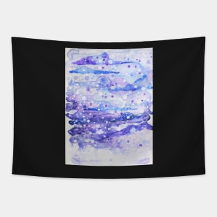 Snowy Winter Clouds Watercolor Tapestry