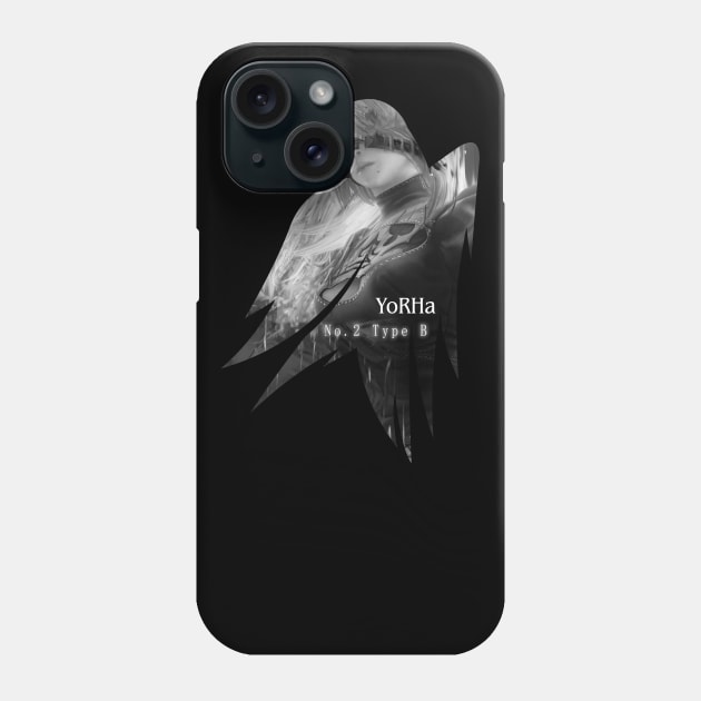 Raven's cloak Yorha 2B Phone Case by stingi