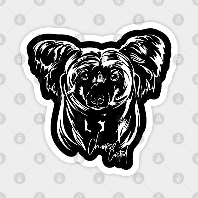 Chinese Crested Dog Portrait Magnet by wilsigns