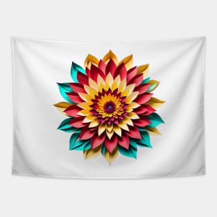 Dahlia - Papercut Style Tapestry