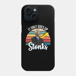 Stonks only go up dank meme man Phone Case