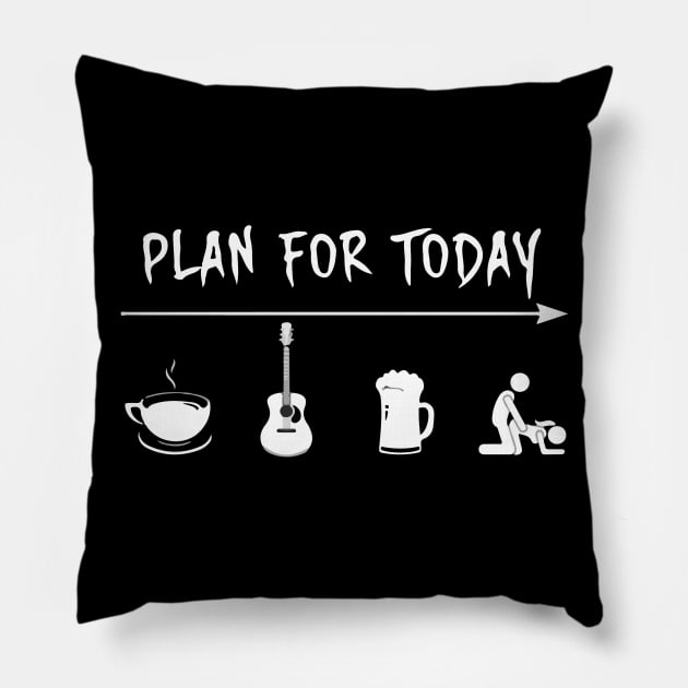 Plan For Today Guitarist Pillow by dokgo