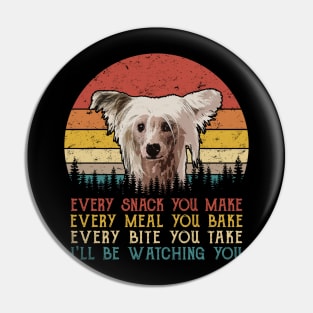 Retro Chinese Crested Every Snack You Make Every Meal You Bake Pin