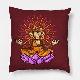 Yoga Monkey Pillow