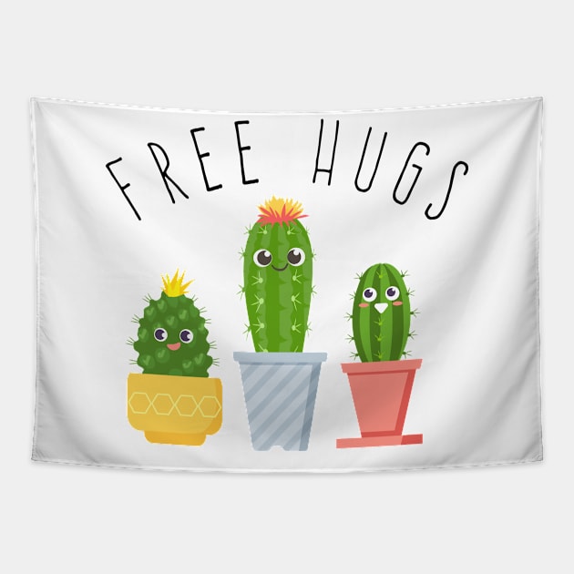 Free Hugs - Cacti design Tapestry by Plantitas