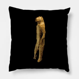 Lion Man Prehistoric Ivory Sculpture Statue Hohlenstein Pillow