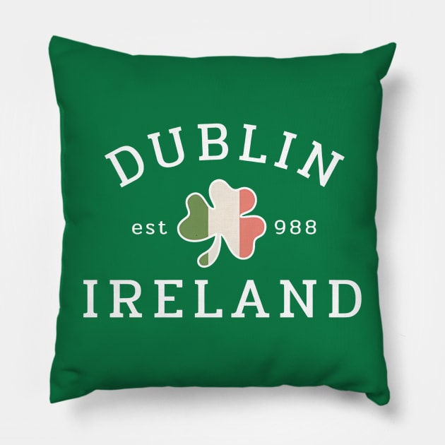 Dublin Ireland Pillow by John white