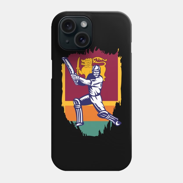 Sri Lanka Cricket Player Batsman Design Phone Case by alltheprints