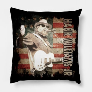 Flag vintage retro american idol hank singer Pillow