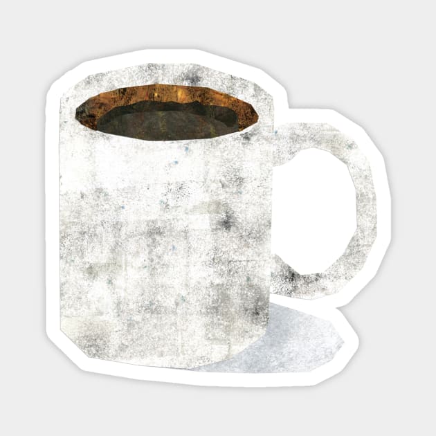 Plain Mug of Black Coffee Magnet by Babban Gaelg