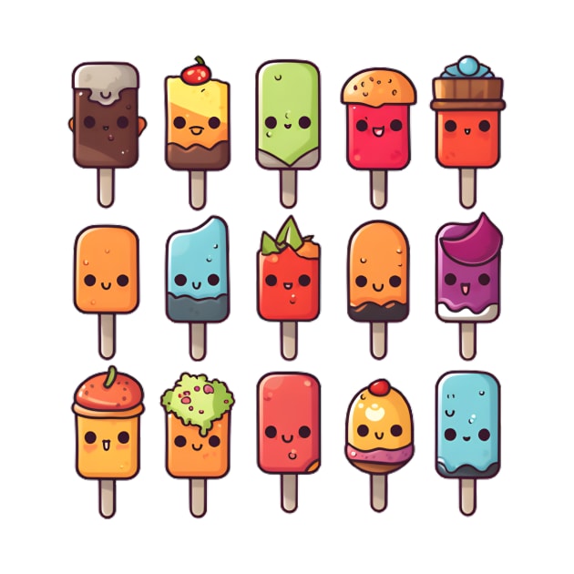 Variety Colorful Popsicles by The Charming Corner