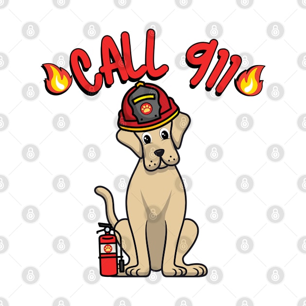 Funny Big Dog is a firefighter by Pet Station