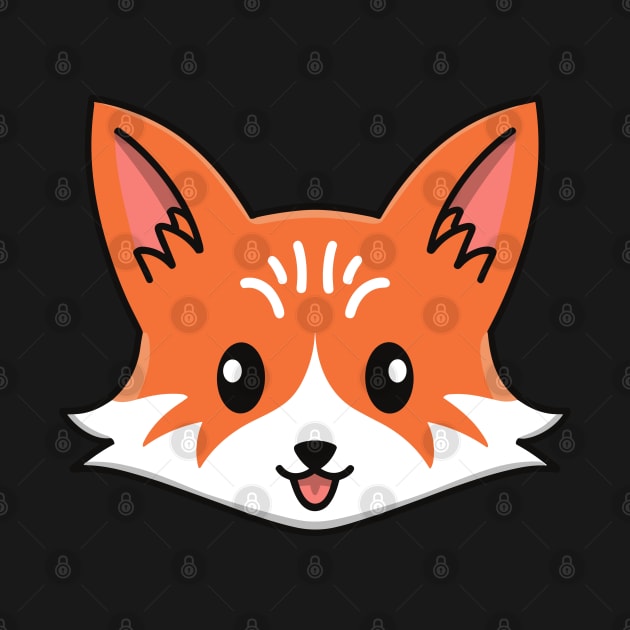 Kawaii Cute Face of a Fox by Art-Jiyuu