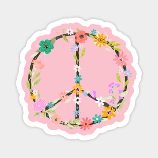 Flower garden peace sign Magnet
