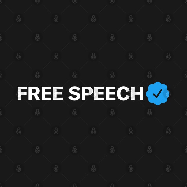 Free Speech Funny Sarcastic Parody Blue Check Badge Verification Gift by norhan2000