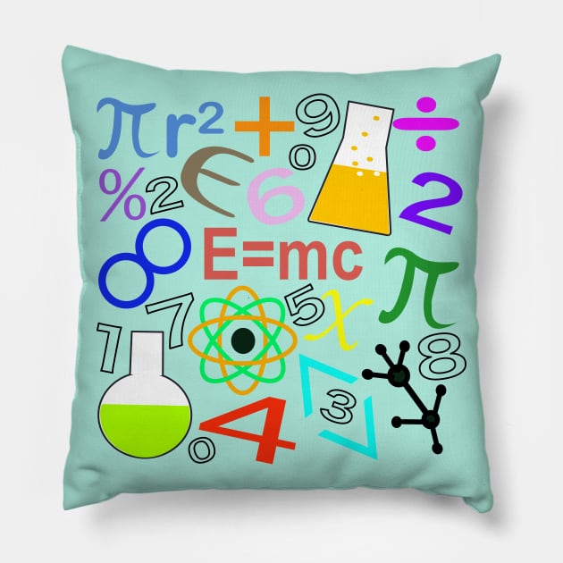 Mathematical symbols Pillow by designInk