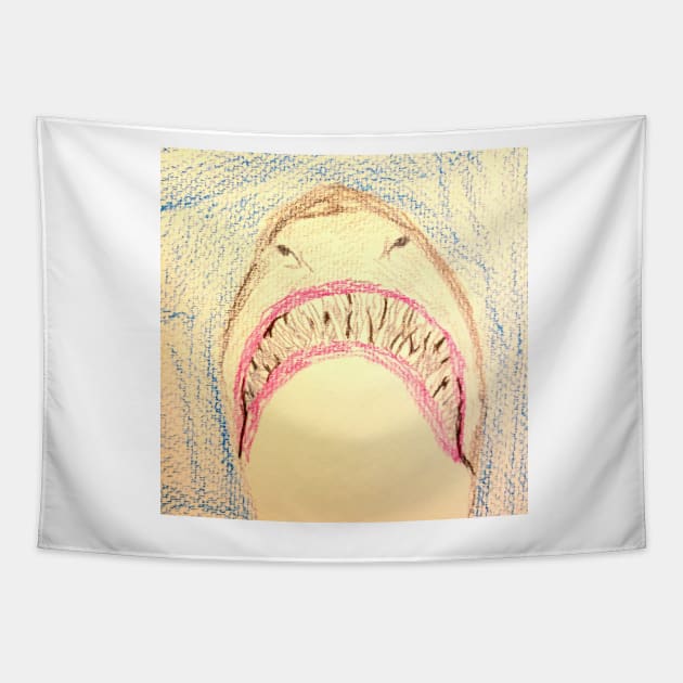 Shark teeth Tapestry by DancingCreek