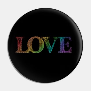 Love geometric lines rainbow Pin