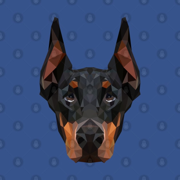 Dobermann Low Poly Art by TheLowPolyArtist