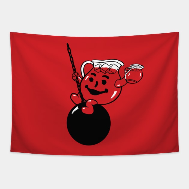 Kool Aid Man- Wrecking Ball (No Text) Tapestry by TheTofuCube