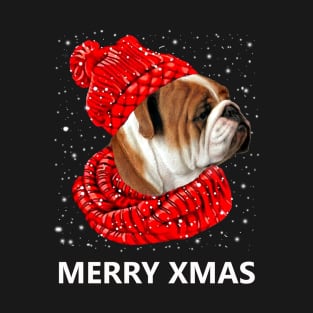 Bulldog Merry Xmas T-Shirt