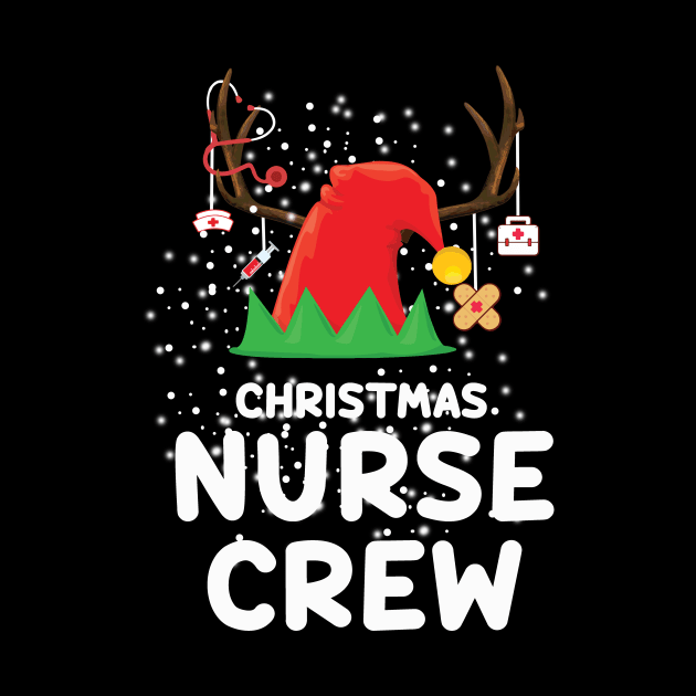 Christmas Nurse Crew ELF Hat Reindeer Merry Christmas Gift by EduardjoxgJoxgkozlov