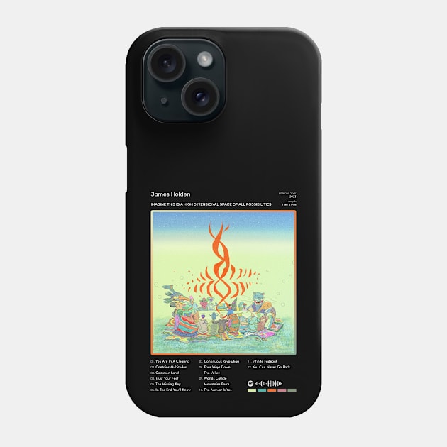 James Holden - Imagine This Is A High Dimensional Space Of All Possibilities Tracklist Album Phone Case by 80sRetro