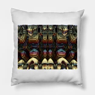 Deep Raspberry Stalagmites Pillow