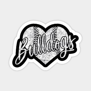 Bulldogs Baseball Softball High School Team Mascot Mom Magnet