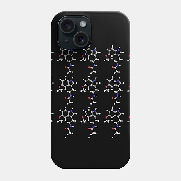 Melatonin Molecule Phone Case by ChemECool