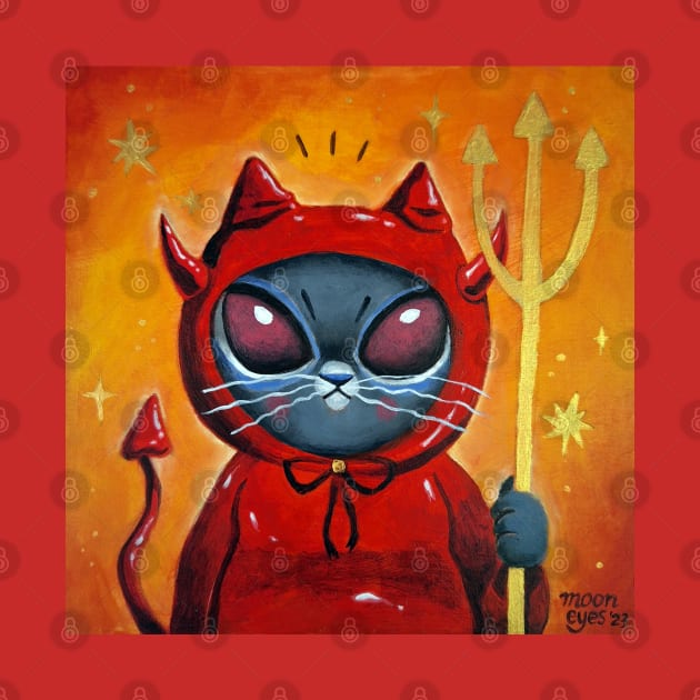 Li'l Devil Cat by mooneyesart