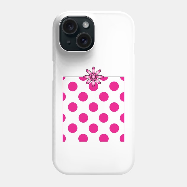 The Katy Phone / Pink Peppermint Polka Dot Phone Case by srwdesign