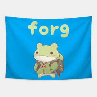 Kawaii Frog School Backpack: Cute Cottagecore Aesthetic with Anime Toad Walking Tapestry