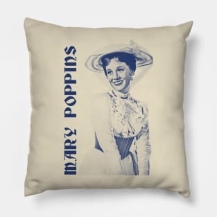 Mary Poppins Vintage Blue Pillow