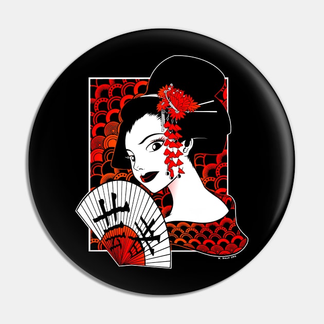 Geisha Fan Pin by wloem