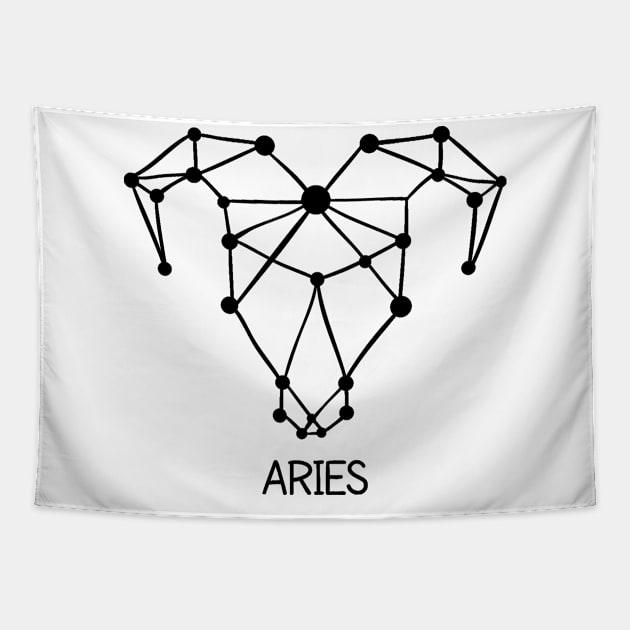 Aries Zodiac Tapestry by Dieowl