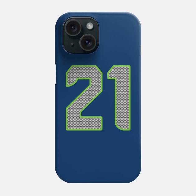 Seattle Seahawks Devon Witherspoon 21 by CH3Media Phone Case by CH3Media