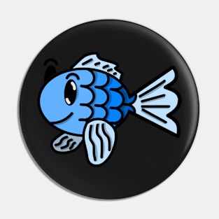 Blue Fish Pin