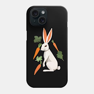 Rabbit with carrots Phone Case