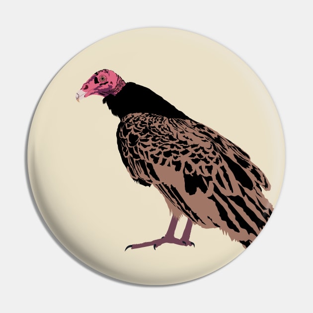 Turkey Vulture Pin by stargatedalek