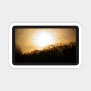 Golden Sunset in Overcast Sky Magnet