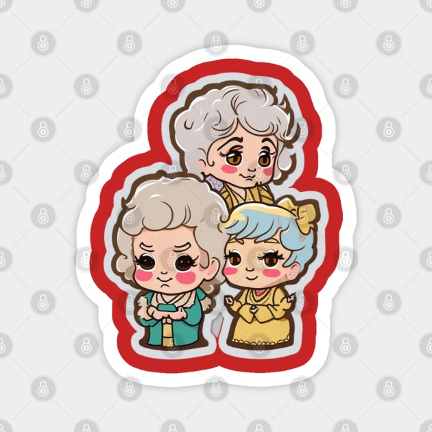 Funny Golden Girls Magnet by Trendy Twist