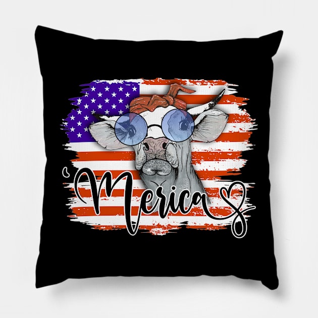 American Heifer Pillow by Designs by Ira