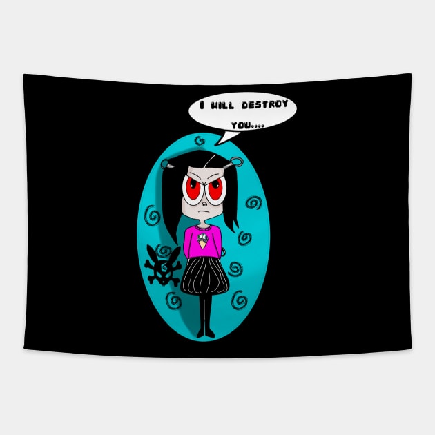 Little evil Tapestry by Made By Creatures