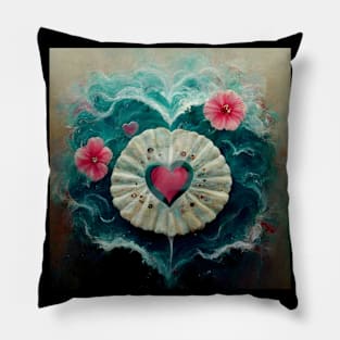 Water Hearts Of Love 10 Pillow